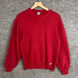 Vintage Russell Athletic Crewneck Sweatshirt‎ Mens Medium Red Pullover Casual